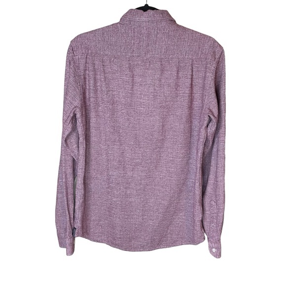 Ezekiel Red White Heather Long Sleeve Button Up Size Medium 100%‎ Cotton - Picture 2 of 7